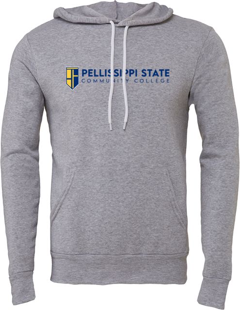 Pellissippi Bella + Canvas Fleece Hood Pellissippi State Community College Logo - ONLINE ONLY