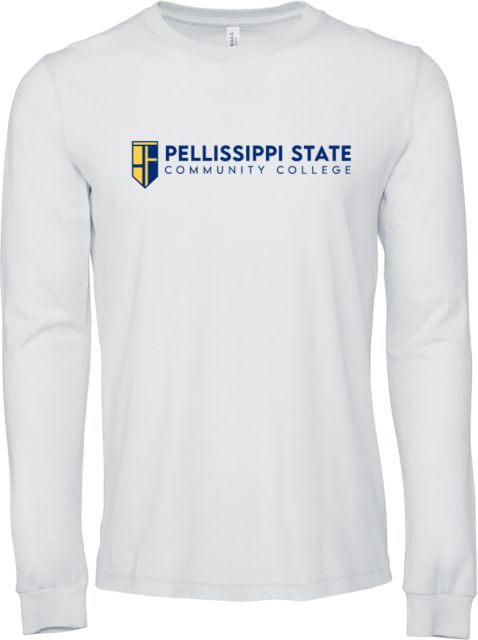 Pellissippi Bella + Canvas Jersey Cotton Long Sleeve T Shirt Pellissippi State Community College Logo - ONLINE ONLY
