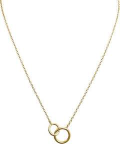 Small Pedant Double Circle Gold Bracelet