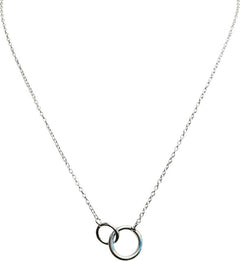 Small Pedant Double Circle Silver Bracelets